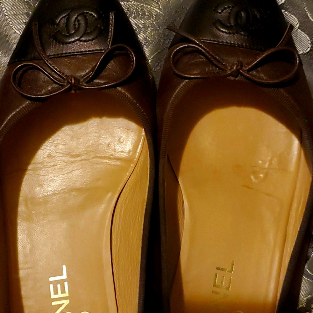 Chanel Brown Ballerina Flats